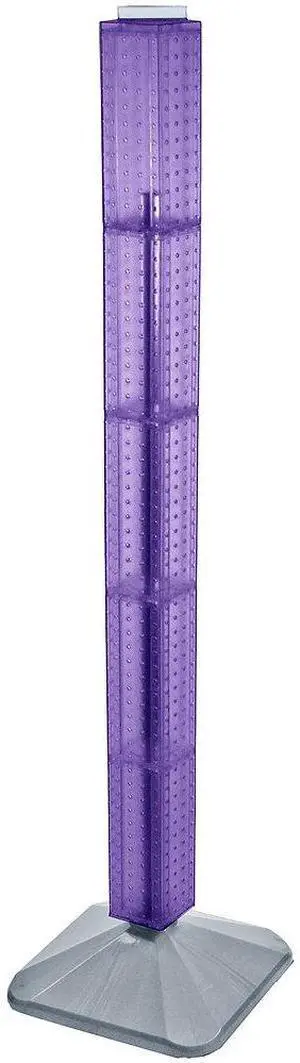700225-PUR Standard Interlocking Pegboard Tower, Purple Translucent 700225-PUR Standard Interlocking Pegboard Tower, Purple Translucent