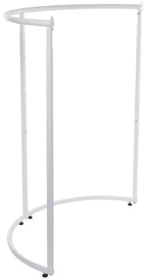 White Half Round Clothing Rack White Half Round Clothing Rack