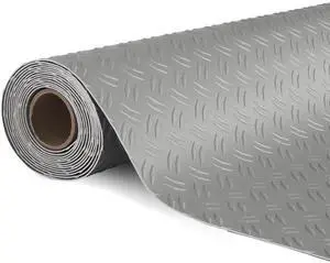 7.5 X 20 FT Garage Floor Mat,Thickened Double Diamond Plate Garage Floor Covering, PVC Garage Flooring Roll for Under Car,Garage, Warehouse, Gyms, Trailer,Gray 7.5 X 20 FT Garage Floor Mat,Thickened Double Diamond Plate Garage Floor Covering, PVC Garage Flooring Roll for Under Car,Garage, Warehouse, Gyms, Trailer,Gray