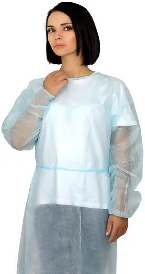 200 Pcs Disposable PPE Isolation Medical Gowns by | Level 1 Polypropylene Lab Gowns | Full Back Coverage Double Tie Closure Knit Cuffs SMS 40 GSM Material Universal Size 200 Pcs Disposable PPE Isolation Medical Gowns by | Level 1 Polypropylene Lab Gowns | Full Back Coverage Double Tie Closure Knit Cuffs SMS 40 GSM Material Universal Size