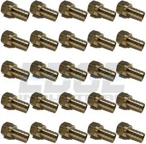 1/2" Hose ID to 1/2" 45° SAE/37° JIC Dual SEAT Female Flare Brass Swivel Connector Fuel/AIR/Water/Oil/Gas/WOG (Qty 25) 1/2" Hose ID to 1/2" 45° SAE/37° JIC Dual SEAT Female Flare Brass Swivel Connector Fuel/AIR/Water/Oil/Gas/WOG (Qty 25)