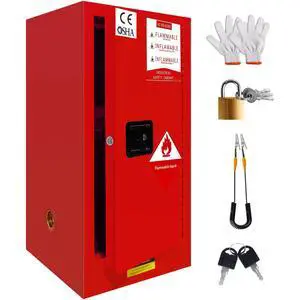 30 GAL Flammable Storage Cabinet 23'' x 35'' x 23'', Fire Cabinets, Flammable Liquid Storage Cabinet with Adjustable Shelf for Industrial and Home Use (30 GAL, 20" x 20" x 35") 30 GAL Flammable Storage Cabinet 23'' x 35'' x 23'', Fire Cabinets, Flammable Liquid Storage Cabinet with Adjustable Shelf for Industrial and Home Use (30 GAL, 20" x 20" x 35")