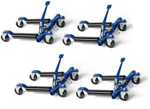 Car Wheel Dolly Set of 4, Heavy Duty 6000 Lbs Capacity Vehicle Positioning Jack, Anti-Slip Foot Pedal&360° Swivel Casters for SUV Truck Boat Repair Moving,Black-Blue Car Wheel Dolly Set of 4, Heavy Duty 6000 Lbs Capacity Vehicle Positioning Jack, Anti-Slip Foot Pedal&360° Swivel Casters for SUV Truck Boat Repair Moving,Black-Blue