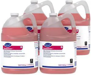 BreakDown Odor Eliminator & Cleaner, Cherry Almond, 1 gal, 4 Pack | Washrooms, Drains, Carpets, Floors, Counters, Urinals, Trash Areas, Odor Control BreakDown Odor Eliminator & Cleaner, Cherry Almond, 1 gal, 4 Pack | Washrooms, Drains, Carpets, Floors, Counters, Urinals, Trash Areas, Odor Control