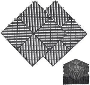Garage Flooring Interlocking Tiles 15.7x15.7in, 40 Pack Non Slip Self Draining Basement Floor Covering, polypropylenes Garage Mats for Workshop, Warehouse, Gym, Supports Up to 6000 Lbs Rolling Weight Garage Flooring Interlocking Tiles 15.7x15.7in, 40 Pack Non Slip Self Draining Basement Floor Covering, polypropylenes Garage Mats for Workshop, Warehouse, Gym, Supports Up to 6000 Lbs Rolling Weight