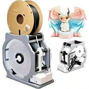 Electric 3D Filament Recycler & Respooler Industrial Auto Rewinder for 0.069" PLA/PETG/ABS/TPU, Universal Spool Winder with Adjustable Tension for Welding Wire, Compact 2.2 lb Spooler (Gray red) Electric 3D Filament Recycler & Respooler Industrial Auto Rewinder for 0.069" PLA/PETG/ABS/TPU, Universal Spool Winder with Adjustable Tension for Welding Wire, Compact 2.2 lb Spooler (Gray red)