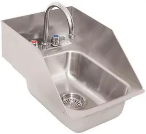 s NSF Commercial One Compartment Drop in Sink with Faucet, 10"x14"x5", 3 Sided Splash Guards, 18 Gauge T-304 Stainless Steel, Top Mount, 5" Gooseneck Faucet, Seamless Construction s NSF Commercial One Compartment Drop in Sink with Faucet, 10"x14"x5", 3 Sided Splash Guards, 18 Gauge T-304 Stainless Steel, Top Mount, 5" Gooseneck Faucet, Seamless Construction