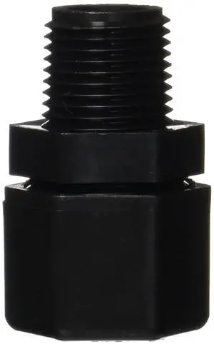 P10MC8-pk20 Fast and Tite Male Connector Fitting, 5/8" Compression Tube x 1/2" Male NPTF, Polypropylene, Black (Pack of 20) P10MC8-pk20 Fast and Tite Male Connector Fitting, 5/8" Compression Tube x 1/2" Male NPTF, Polypropylene, Black (Pack of 20)