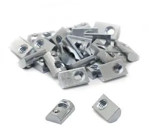 8020, 3923, 10 Series 1/4-20 Steel Roll in T-Nut with Ball Spring - T Slot Accessories for Aluminum Extrusion - Hardware Nuts (100) 8020, 3923, 10 Series 1/4-20 Steel Roll in T-Nut with Ball Spring - T Slot Accessories for Aluminum Extrusion - Hardware Nuts (100)