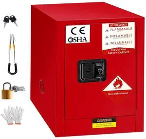 16 GAL Flammable Storage Cabinet 20'' x 23.5'' x 20'', Fire Cabinets, Flammable Liquid Storage Cabinet with Adjustable Shelf for Industrial and Home Use (16 GAL, 23.5" x 20" x 20") 16 GAL Flammable Storage Cabinet 20'' x 23.5'' x 20'', Fire Cabinets, Flammable Liquid Storage Cabinet with Adjustable Shelf for Industrial and Home Use (16 GAL, 23.5" x 20" x 20")