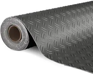 7.5 X 17 FT Garage Floor Mat,Thickened Double Diamond Plate Garage Floor Covering, PVC Garage Flooring Roll for Under Car,Garage, Warehouse, Gyms, Trailer 7.5 X 17 FT Garage Floor Mat,Thickened Double Diamond Plate Garage Floor Covering, PVC Garage Flooring Roll for Under Car,Garage, Warehouse, Gyms, Trailer