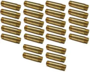Brass Long Nipple 1/2" X 1/2", 3" Length, Male NPT MNPT Fuel/AIR/Water/Oil/Gas WOG (Qty 25) Brass Long Nipple 1/2" X 1/2", 3" Length, Male NPT MNPT Fuel/AIR/Water/Oil/Gas WOG (Qty 25)