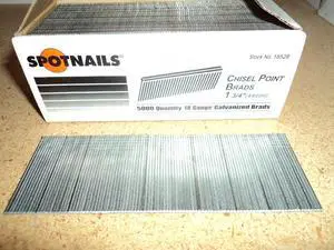 18 Gauge Brads 1 3/4" Spotnails 18528 Galvanized Brad Nails (50,000) Case;#G344T3486G 34BG82G429039 18 Gauge Brads 1 3/4" Spotnails 18528 Galvanized Brad Nails (50,000) Case;#G344T3486G 34BG82G429039