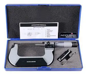 2-3'' by 0.0001'' Digital Outside Micrometer, Bc20-3101 | 0.0001 in Resolution, Carbide Faces, Hardened Spindle, Fitted Case 2-3'' by 0.0001'' Digital Outside Micrometer, Bc20-3101 | 0.0001 in Resolution, Carbide Faces, Hardened Spindle, Fitted Case