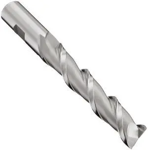 1 E1072 High Speed Steel (HSS) Square Nose End Mill, Extra Long Reach, Weldon Shank, Uncoated (Bright) Finish, 42 Deg Helix, 2 Flutes, 8.5" Overall Length, 1" Cutting Diameter, 1" Shank Diameter 1 E1072 High Speed Steel (HSS) Square Nose End Mill, Extra Long Reach, Weldon Shank, Uncoated (Bright) Finish, 42 Deg Helix, 2 Flutes, 8.5" Overall Length, 1" Cutting Diameter, 1" Shank Diameter