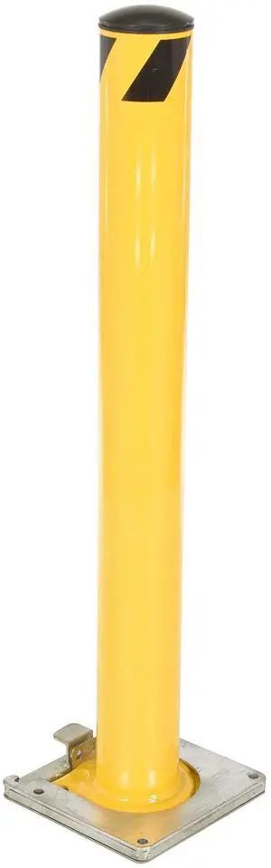 BOL-RF-42-4.5 Steel Surface Mounted Removable Pipe Safety Bollard 42 In. x 4-1/2 In. Yellow BOL-RF-42-4.5 Steel Surface Mounted Removable Pipe Safety Bollard 42 In. x 4-1/2 In. Yellow