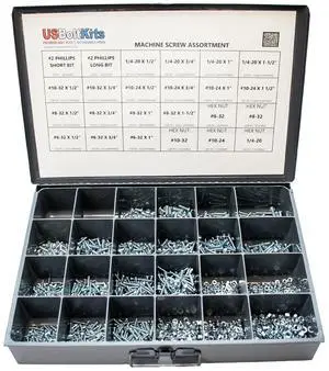 Machine Screw Assortment Kit Includes Phillips Bits-2,410 Piece Phillips Pan Head Machine Screw Assortment Kit Includes Phillips Bits-2,410 Piece Phillips Pan Head