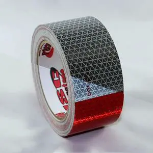 (Reflexite) REF-DOT/C66TR1550 V92 Daybright Microprismatic Conspicuity Tape: 1-1/2" x 50 yd, Red/White (Reflexite) REF-DOT/C66TR1550 V92 Daybright Microprismatic Conspicuity Tape: 1-1/2" x 50 yd, Red/White