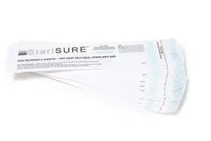 Dry Heat Self-Seal Bag, 2.5" x 1.5" x 10.5", Pack of 250, Medical Sterilization Pouch, 8375-250, White Paper Dry Heat Self-Seal Bag, 2.5" x 1.5" x 10.5", Pack of 250, Medical Sterilization Pouch, 8375-250, White Paper