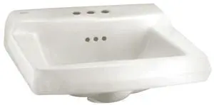 0124.131.020 Comrade Wall Hung Sink with 4-Inch Centerset, White 0124.131.020 Comrade Wall Hung Sink with 4-Inch Centerset, White