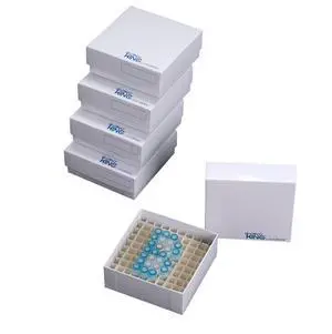 90-1281 Cardboard Microcentrifuge Tube Freezer Storage Box, 2" Height, 81 Places (Case of 100) 90-1281 Cardboard Microcentrifuge Tube Freezer Storage Box, 2" Height, 81 Places (Case of 100)