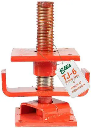 Manufacturing Timber Jack Adjustable Post for House Leveling, Basement Support, Joist Lift, Crawl Space Shoring, Screw Support Beam, 5" Range, 30,000 lbs Capacity Manufacturing Timber Jack Adjustable Post for House Leveling, Basement Support, Joist Lift, Crawl Space Shoring, Screw Support Beam, 5" Range, 30,000 lbs Capacity