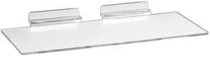 Styrene Utility Shelf, Slatwall Shoe and Merchandise Display, Clear Durable Plastic, Pack of 100 Styrene Utility Shelf, Slatwall Shoe and Merchandise Display, Clear Durable Plastic, Pack of 100