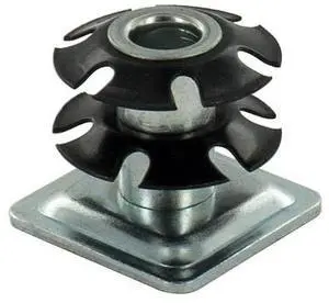 Industries Double Star Threaded Caster Insert | Heat Treated Steel | Fits 1-1/8 Inch Square 16-18 Gauge Tube | Thread: 3/8-16 | 100 Pack Industries Double Star Threaded Caster Insert | Heat Treated Steel | Fits 1-1/8 Inch Square 16-18 Gauge Tube | Thread: 3/8-16 | 100 Pack