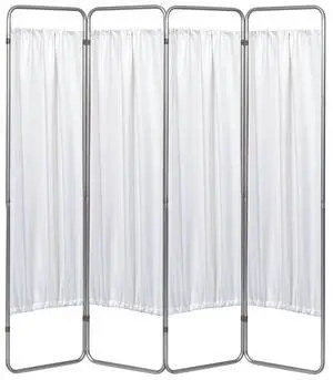 153094-10 Economy Privacy Screen with Vinyl Panels, White, 4 Section 153094-10 Economy Privacy Screen with Vinyl Panels, White, 4 Section