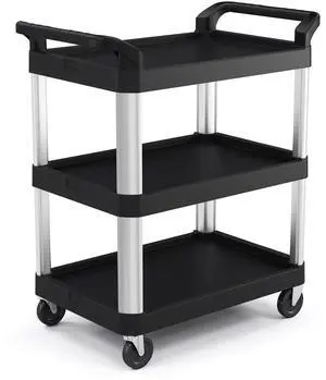 3-Tier Heavy Duty Work Cart - Holds up to 300 Lbs - Ideal for Garages, Warehouses, and Factories, Made in the USA 3-Tier Heavy Duty Work Cart - Holds up to 300 Lbs - Ideal for Garages, Warehouses, and Factories, Made in the USA