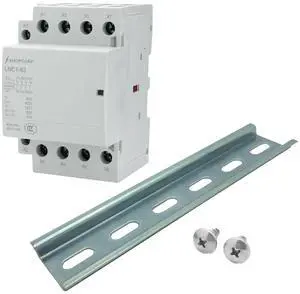 4 Pole Contactor 120v Coil Normally Closed 40 amp IEC 400V AC Contactor with 110/120VAC Coil - Inductive 20A and Resistive 40A (Silent Operation) | Includes DIN Rail and Phillips Screws 4 Pole Contactor 120v Coil Normally Closed 40 amp IEC 400V AC Contactor with 110/120VAC Coil - Inductive 20A and Resistive 40A (Silent Operation) | Includes DIN Rail and Phillips Screws