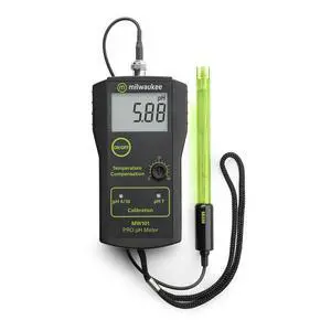 Instruments MW101 Standard Portable pH Meter, 0 DegreeC to 50 Degree C Temperature Range, 0.01 pH Resolution, 143" Length, 80" Width, 32" Height Instruments MW101 Standard Portable pH Meter, 0 DegreeC to 50 Degree C Temperature Range, 0.01 pH Resolution, 143" Length, 80" Width, 32" Height