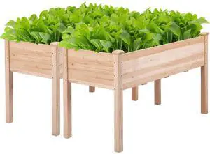 Wooden Garden Planter Boxes 48 X 23 X 30in Elevated Raised Garden Bed Outdoor with Legs Wooden Gardening Box for Flower/Vegetable/Herb/Tomato/Backyard/Patio, 2pcs Wooden Garden Planter Boxes 48 X 23 X 30in Elevated Raised Garden Bed Outdoor with Legs Wooden Gardening Box for Flower/Vegetable/Herb/Tomato/Backyard/Patio, 2pcs