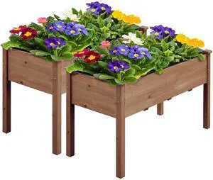 Wooden Garden Planter Boxes 48 X 23 X 30in Elevated Raised Garden Bed Outdoor with Legs Wooden Gardening Box for Flower/Vegetable/Herb/Tomato/Backyard/Patio, 2pcs Wooden Garden Planter Boxes 48 X 23 X 30in Elevated Raised Garden Bed Outdoor with Legs Wooden Gardening Box for Flower/Vegetable/Herb/Tomato/Backyard/Patio, 2pcs