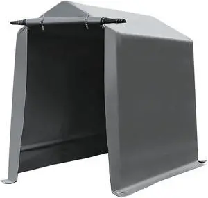 Storage Shelter, 6x8 ft Portable Shed Outdoor Carport with Roll-up Zipper Door, Waterproof and UV Resistant Outdoor Storage Shed for Bike, ATV, Motorcycle Shelter, Gray Storage Shelter, 6x8 ft Portable Shed Outdoor Carport with Roll-up Zipper Door, Waterproof and UV Resistant Outdoor Storage Shed for Bike, ATV, Motorcycle Shelter, Gray