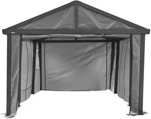 12' x 20' Samara Carport Canopy Fabric Wall Enclosure Kit, Grey (135-9165845) 12' x 20' Samara Carport Canopy Fabric Wall Enclosure Kit, Grey (135-9165845)