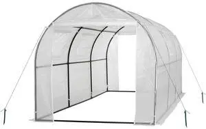 Machrus Deluxe Walk-in Tunnel Greenhouse with White Cover Machrus Deluxe Walk-in Tunnel Greenhouse with White Cover