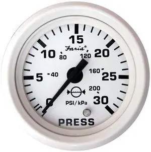Beede Instruments 13108 Dress Water Pressure Gauge Kit 30 PSI - White, 2", Black Beede Instruments 13108 Dress Water Pressure Gauge Kit 30 PSI - White, 2", Black