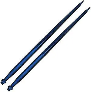 Pair 49" Hay Bale Spear 3000 LBs Capacity, C-2 Bale Spike Square Tapered Forged - 1 3/4" Conus 2, Bale Hay Spike with Hex Nut Pair 49" Hay Bale Spear 3000 LBs Capacity, C-2 Bale Spike Square Tapered Forged - 1 3/4" Conus 2, Bale Hay Spike with Hex Nut