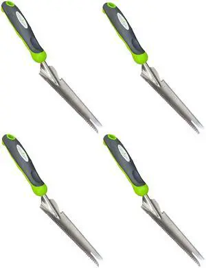 Garden Guru Hand Weeder Trowel with Ergonomic Handle Stainless Steel Weeding & Digging Knife Rust Resistant - Perfect for Weeding, Transplanting, Digging, Pruning, Cutting (4 Pack) Garden Guru Hand Weeder Trowel with Ergonomic Handle Stainless Steel Weeding & Digging Knife Rust Resistant - Perfect for Weeding, Transplanting, Digging, Pruning, Cutting (4 Pack)