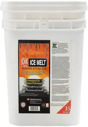 Calcium Chloride Ice Melt - 35lbs Pail - Instant Snow and Ice Melt for Sidewalks, Driveways, Steps, and Parking Lots - Deicer for Concrete, Asphalt, and Other Surfaces Calcium Chloride Ice Melt - 35lbs Pail - Instant Snow and Ice Melt for Sidewalks, Driveways, Steps, and Parking Lots - Deicer for Concrete, Asphalt, and Other Surfaces