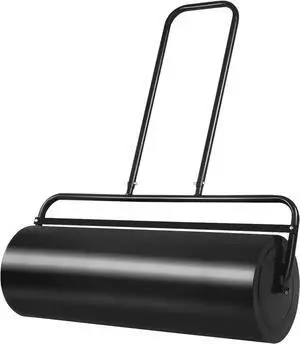 Lawn Roller, Push/Pull/Tow Behind Water/Sand Filled Steel Sod Drum Roller with U-Shaped Handle, Yard Roller for Garden Backyard Grass, 13 Gallon/48 L, 24"x13", Black Lawn Roller, Push/Pull/Tow Behind Water/Sand Filled Steel Sod Drum Roller with U-Shaped Handle, Yard Roller for Garden Backyard Grass, 13 Gallon/48 L, 24"x13", Black