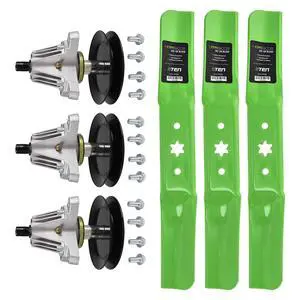 Spindle High-Lift Blade Kit for MTD Cub Cadet 54 inch Deck RZT L54 S54 LX54 GT54 SX54 G8400 G8600 T310 Spindle High-Lift Blade Kit for MTD Cub Cadet 54 inch Deck RZT L54 S54 LX54 GT54 SX54 G8400 G8600 T310