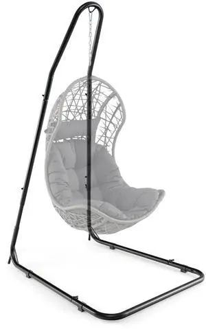 Hammock Chair Stand Only, Heavy-Duty Metal Sensory Swing Stand w/Safety Hook & Sturdy Chain, Height Adjustable Hanging Chair Stand for Indoor, Outdoor, Patio, Yard, Poolside, 330 Lb Capacity Hammock Chair Stand Only, Heavy-Duty Metal Sensory Swing Stand w/Safety Hook & Sturdy Chain, Height Adjustable Hanging Chair Stand for Indoor, Outdoor, Patio, Yard, Poolside, 330 Lb Capacity