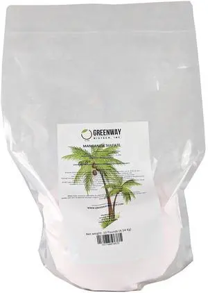 Manganese Sulfate Monohydrate Fertilizer- 100% Water Soluble Contains 31% Manganese Ideal for Hydroponics & Aeroponics Agriculture- Palm Tree Plant Fertilizer (10 Pounds) Manganese Sulfate Monohydrate Fertilizer- 100% Water Soluble Contains 31% Manganese Ideal for Hydroponics & Aeroponics Agriculture- Palm Tree Plant Fertilizer (10 Pounds)