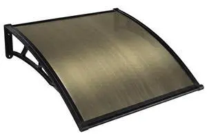 40"x40" Door Window Awning Whole One-piece Polycarbonate Anti-UV50+ Cover Front Door Outdoor Rain Snow Sunlight Protection Hollow Sheet Patio Yard Door Brown Board 40"x40" Door Window Awning Whole One-piece Polycarbonate Anti-UV50+ Cover Front Door Outdoor Rain Snow Sunlight Protection Hollow Sheet Patio Yard Door Brown Board