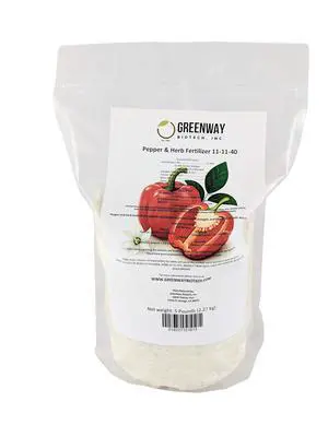 Pepper & Herb Fertilizer 11-11-40 Powder - Water Soluble with Chelated Micronutrients for Hot & Bell Peppers Basil - Hotter Peppers Aromatic Herbs - Hydroponics & Soil - 5 LB Pepper & Herb Fertilizer 11-11-40 Powder - Water Soluble with Chelated Micronutrients for Hot & Bell Peppers Basil - Hotter Peppers Aromatic Herbs - Hydroponics & Soil - 5 LB