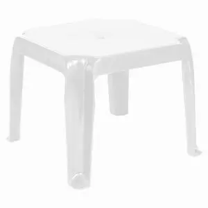 Sunray Square Resin Patio Side Table in White (Set of 2) Sunray Square Resin Patio Side Table in White (Set of 2)