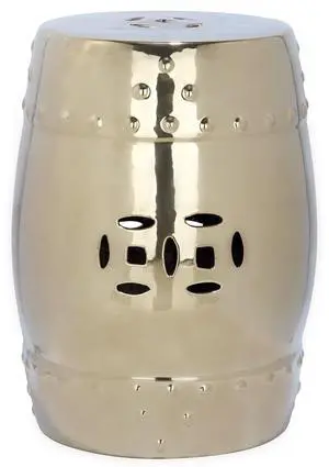 Furniture - Modern Ming Decorative Garden Stool - Gold - Ceramic - Artisan Chinoiserie Design - Ideal for Living Room, Patio, Garden - Fully Assembled (ACS4516D) Furniture - Modern Ming Decorative Garden Stool - Gold - Ceramic - Artisan Chinoiserie Design - Ideal for Living Room, Patio, Garden - Fully Assembled (ACS4516D)