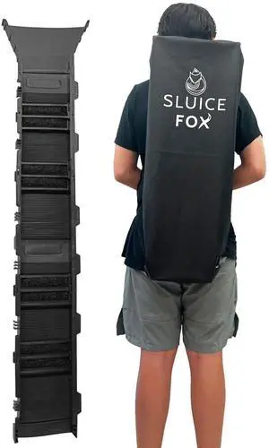 Portable Expandable Sluice Box for Gold Mining and Prospecting; Includes Miner's Moss, Hungarian Style riffles, and deep V riffles. Essential Tool for Gold panning Kits Portable Expandable Sluice Box for Gold Mining and Prospecting; Includes Miner's Moss, Hungarian Style riffles, and deep V riffles. Essential Tool for Gold panning Kits